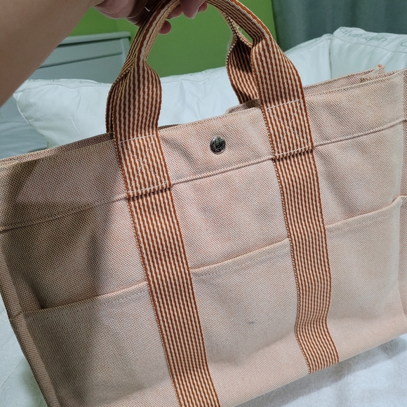 Authentic Hermes Herline Canvas Tote GM - Picture 12 of 16